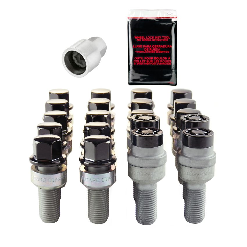 McGard (68020BK 14X1.5 MCG 5 LUG BOLT INSTALL KIT,RADIUS SEAT, BLACK W/WHL LKS-17MM HEX)