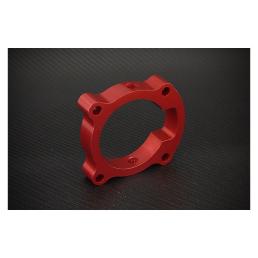 Torque Solution Throttle Body Spacer (Red): Hyundai Genesis Coupe 2.0T 10-12