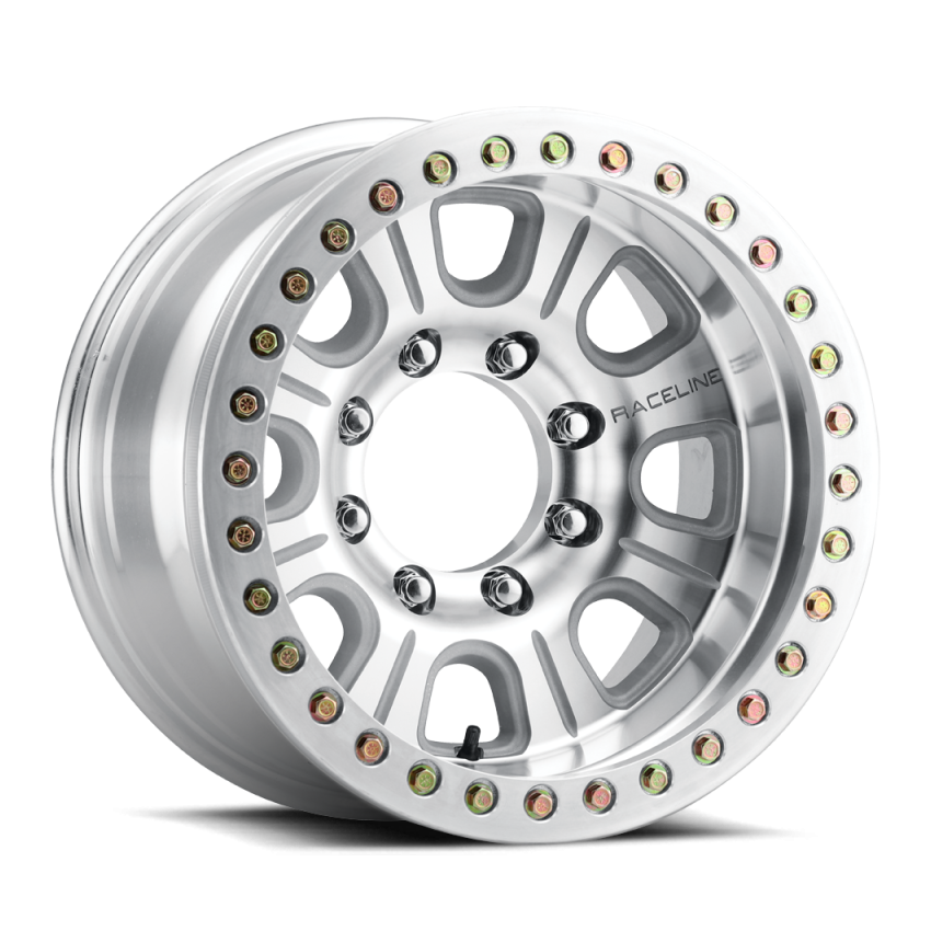 Raceline RT233-79560-32 RT233 Monster 17x9.5in / 6x139.7 BP / -32mm Offset / 107.95mm Bore- Machined Beadlock Wheel