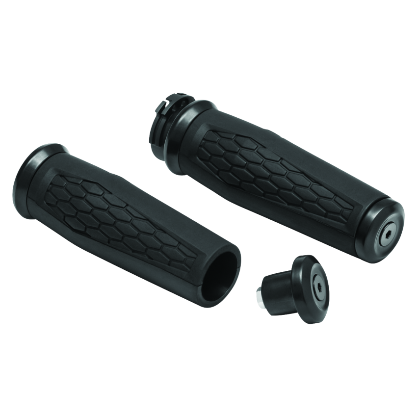 Kuryakyn 5921 Hex Grips Dual Cable Black