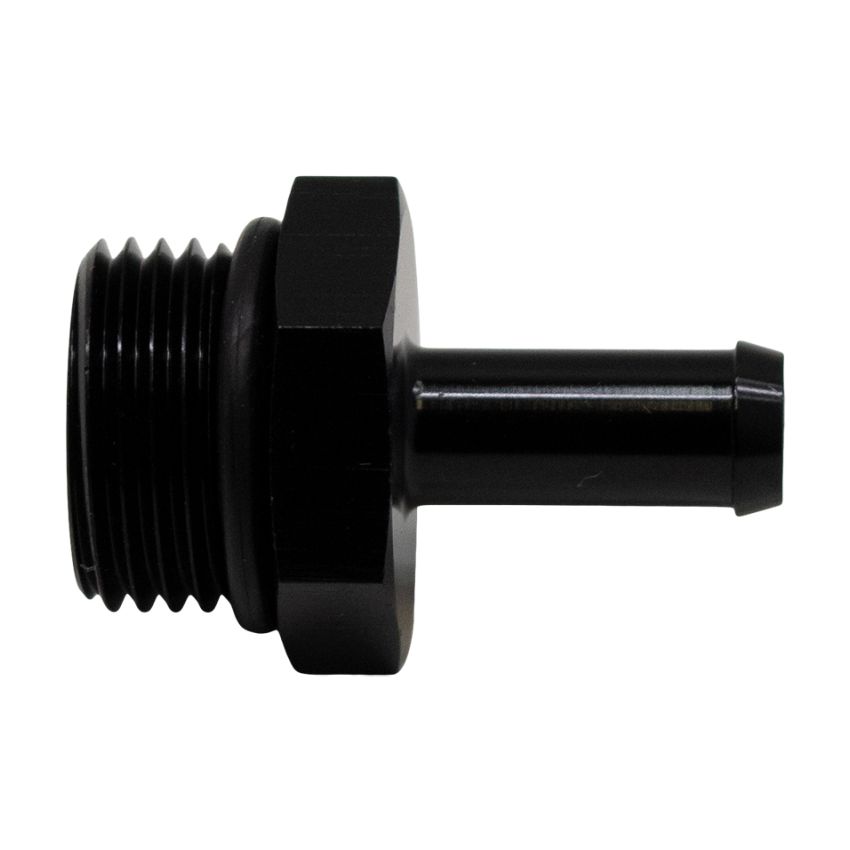 DeatschWerks 8AN ORB Male to 5/16in Male Barb Fitting (Incl O-Ring) - Anodized Matte Black