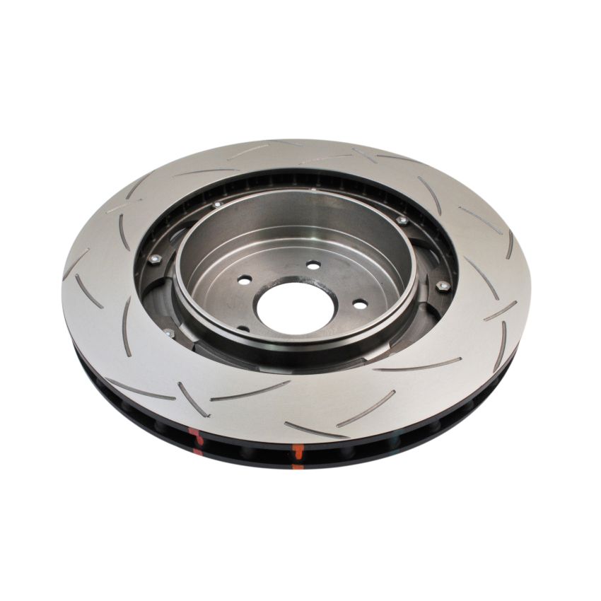 DBA 09+ Nissan GTR R-35 Rear Slotted 5000 Series 2 Piece Rotor Assembled w/ Black Hat