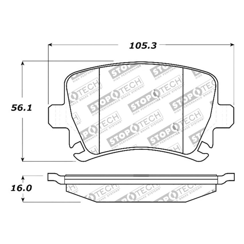 StopTech Performance 06-09 Audi A3 / 05-09 Audi A4/A6 / 08-09 Audi TT / 06-09 VW GTI / 06-09 Jetta