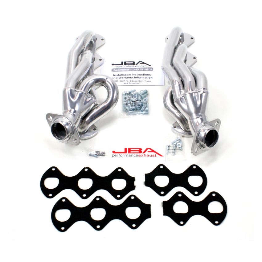 JBA 05-10 Ford F-Series 6.8L 3V V10 1-1/2in Primary Silver Ctd Cat4Ward Header