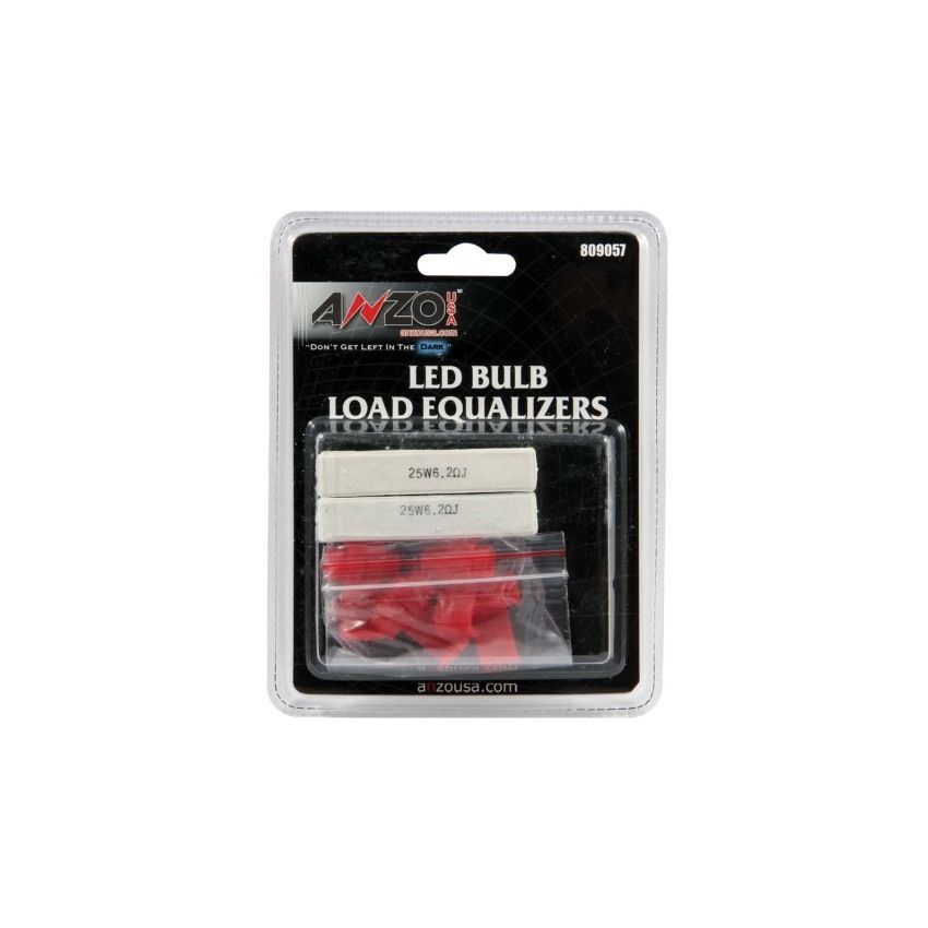 ANZO Resistor Kit Universal LED Bulb Resistor Kit Pair 25W/6.2 OHM