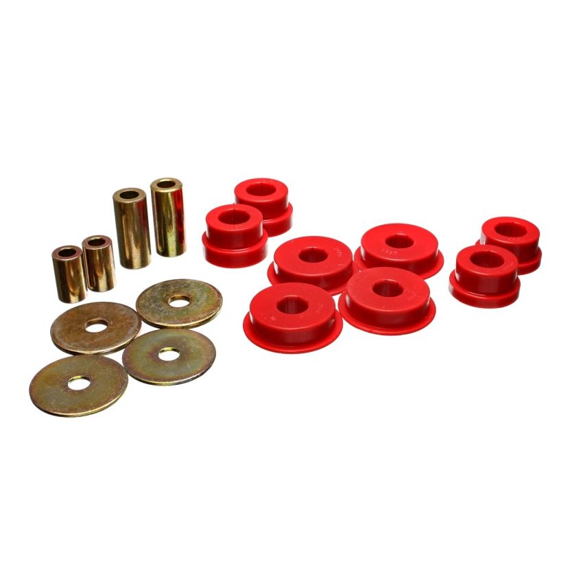 Energy Suspension 03-05 Mitsubishi Lancer EVO 8 Red Rear Differential / Mustache Bar Bushing Set