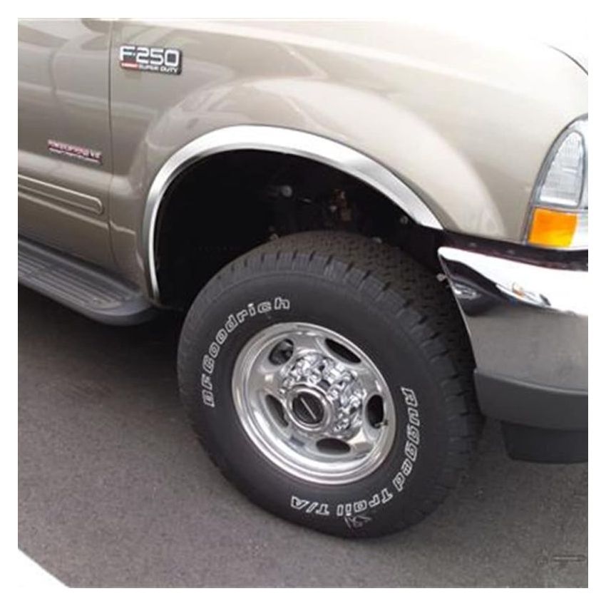 Putco 97216 99-07 Ford SuperDuty Pickup - Full Stainless Steel Fender Trim