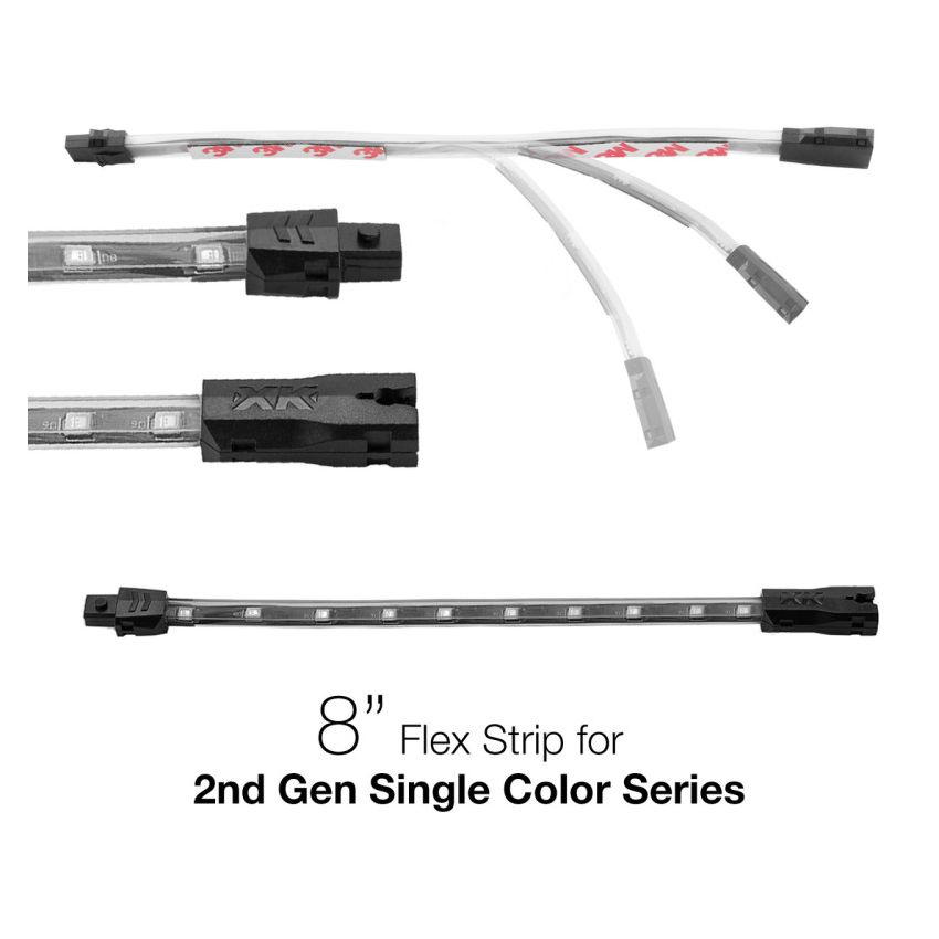 XKGLOW XK-2P-S-8-R XK Glow Single Color 8in Flex Strip Single Color RED - 2nd Gen