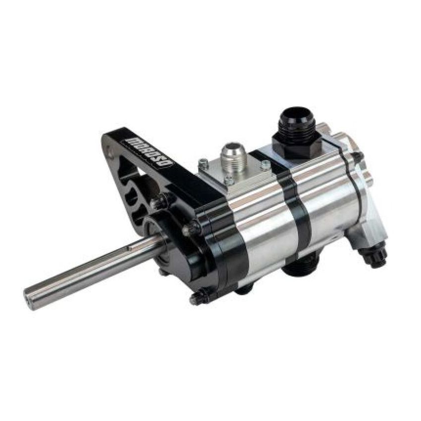 Moroso 22377 2 Stage Scavenge Tri Lobe Driver Left Side Door Mount 1.50in PS Oil Pump w/Fuel Pump Drive