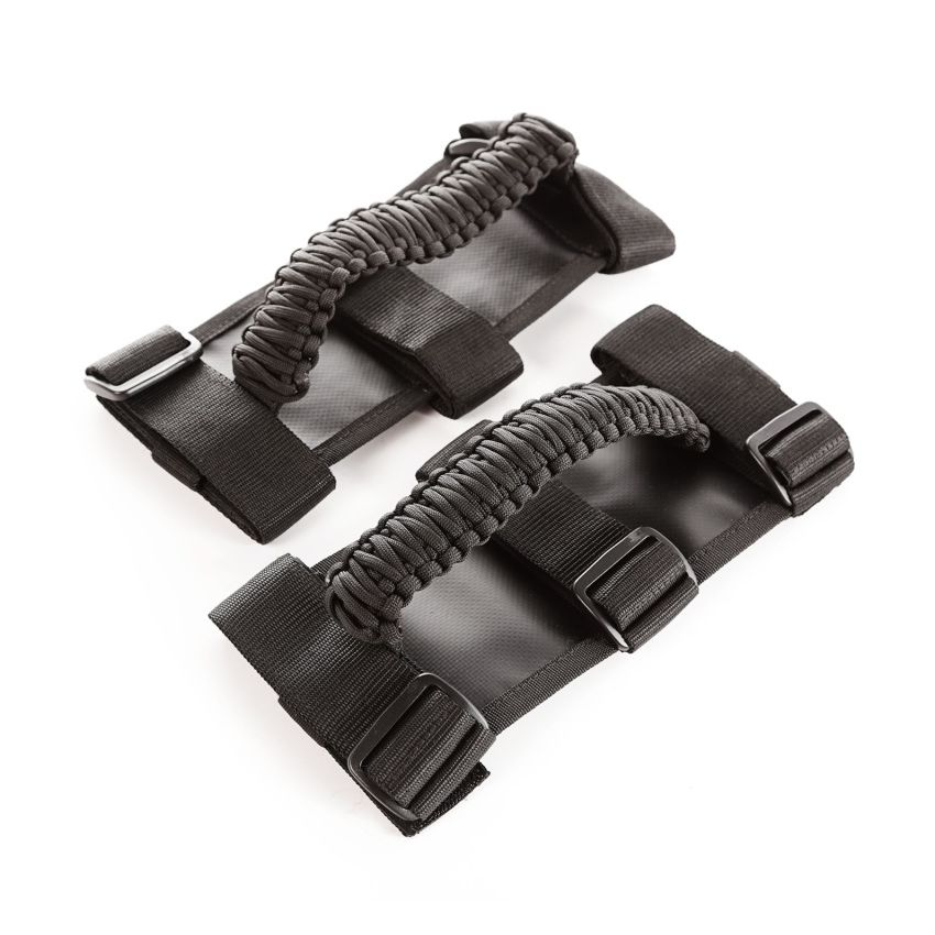 Rugged Ridge Paracord Grab Handles Black/Black Pair