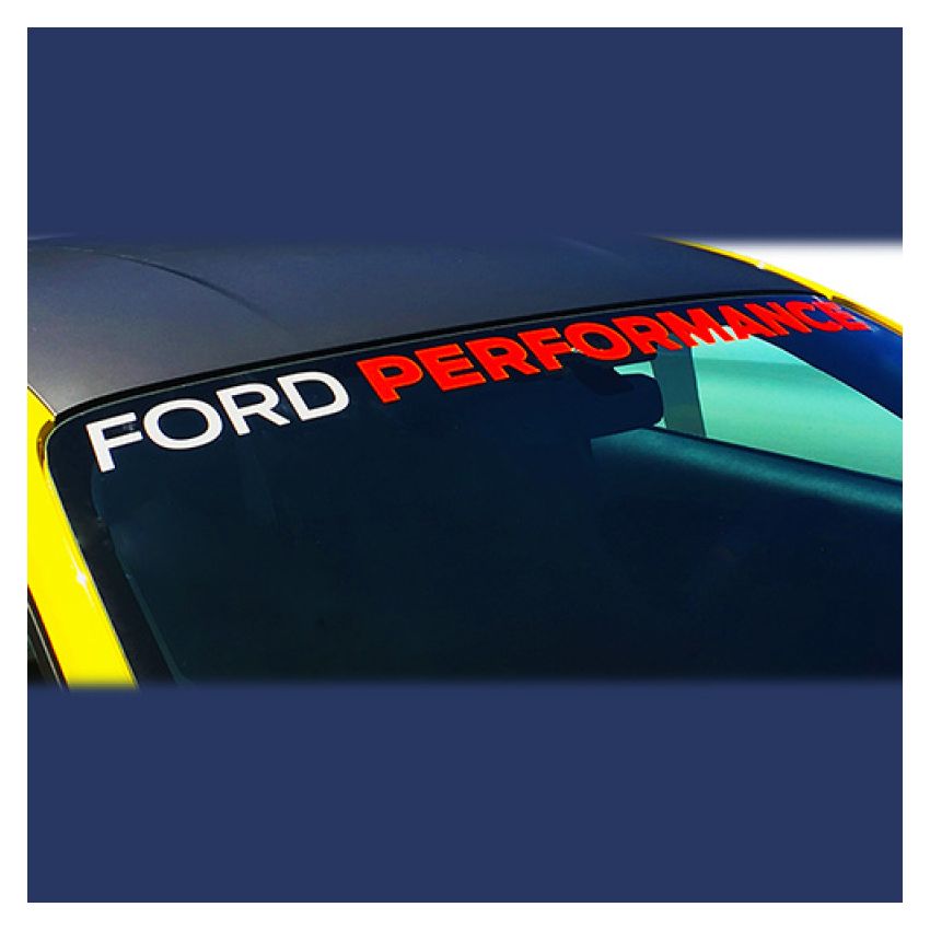 Ford Performance 2015-2017 Mustang Windshield Banner inFord Performancein - White / Red