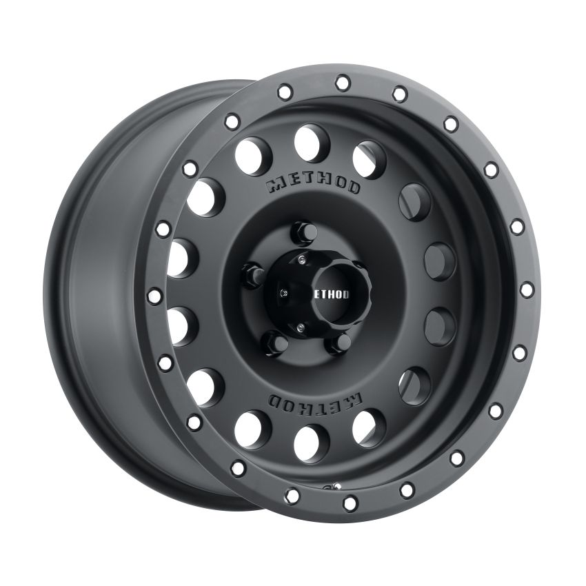 Method Wheels MR30778550500 Method MR307 Hole 17x8.5 0mm Offset 5x5 94mm CB Matte Black Wheel