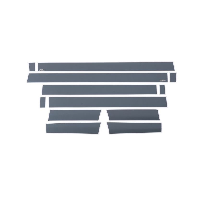 Putco 9751445BP 15-20 Ford F-150 Super Crew 6.5ft (4.25in Tall - 12pcs) Black Platinum Rocker Panels