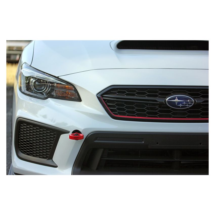 Perrin Tow Hook Kit - Front 2018+ Subaru WRX/STI - Red