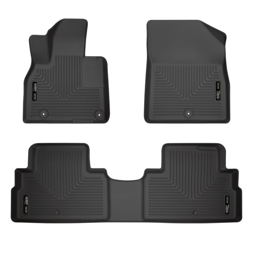 Husky Liners 2020 Kia Telluride Weatherbeater Black Front & 2nd Seat Floor Liners