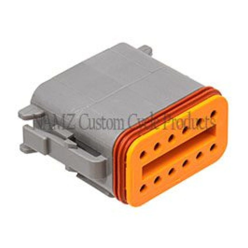 NAMZ DP-12G Deutsch DT Series 12-Wire Plug & Wedgelock - Grey (Repl. HD 72139-94GY)