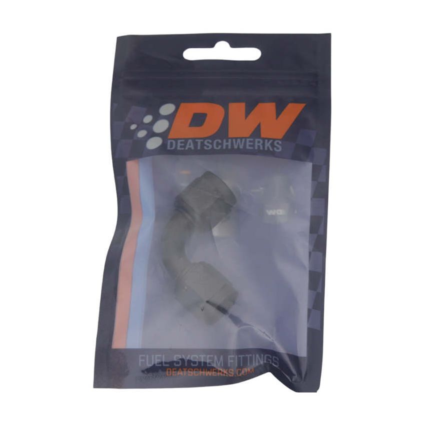 DeatschWerks 6AN Flare Female Swivel 90-Degree to 6AN Flare Female Swivel - Anodized Matte Black