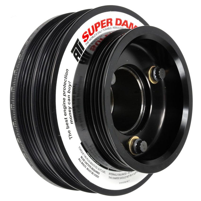 ATI ATI918599 Damper - 5.67in - Alum - (2) 4 Grv - Nissan RB26 - R32 Only - 1Pc - w/Power Steering Pulley