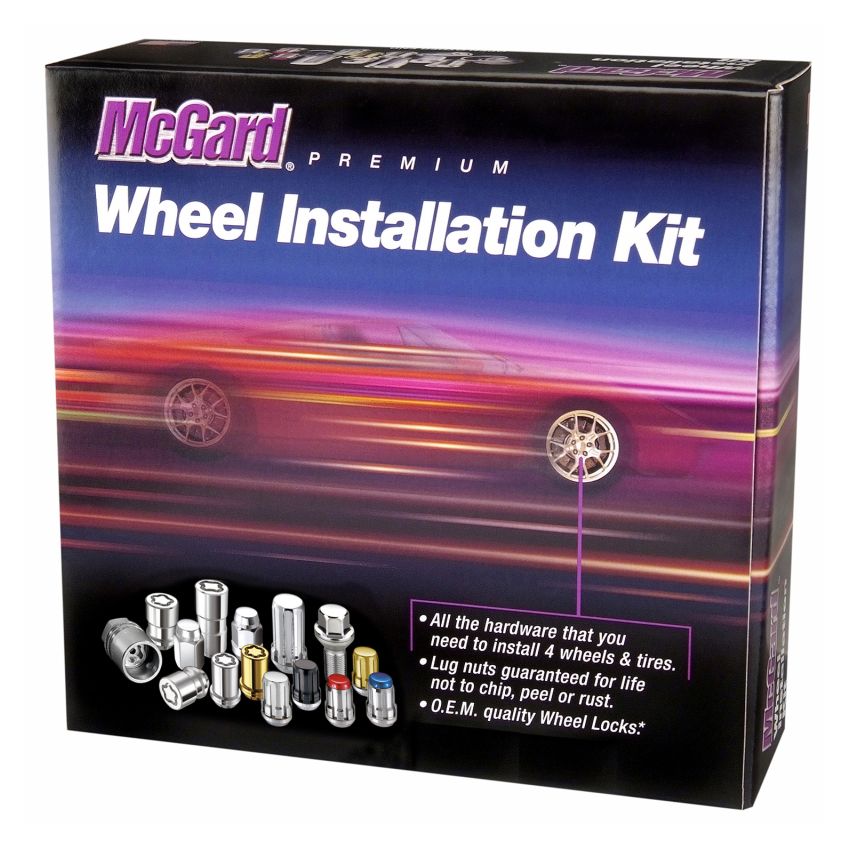 McGard (84538 12X1.5 MCG 5 LUG INSTALLATION KIT, BULGE, BLACK (3/4 HEX)-OAL 1.45