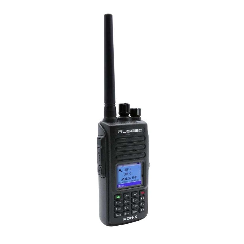 Rugged Radios RDH-X WATERPROOF - Rugged RDH-X - Bus Band 2-Way Radio - Digital and Analog / Black