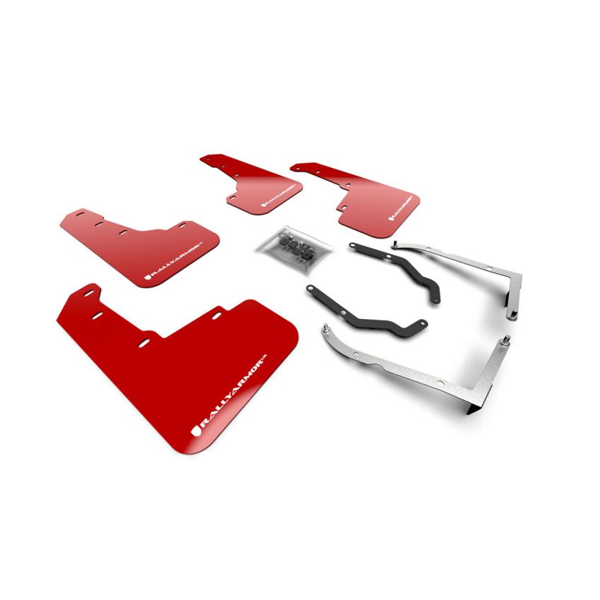 Rally Armor 18-19 Subaru Crosstrek Black UR Mud Flap w/ Blue Logo (Front Only)