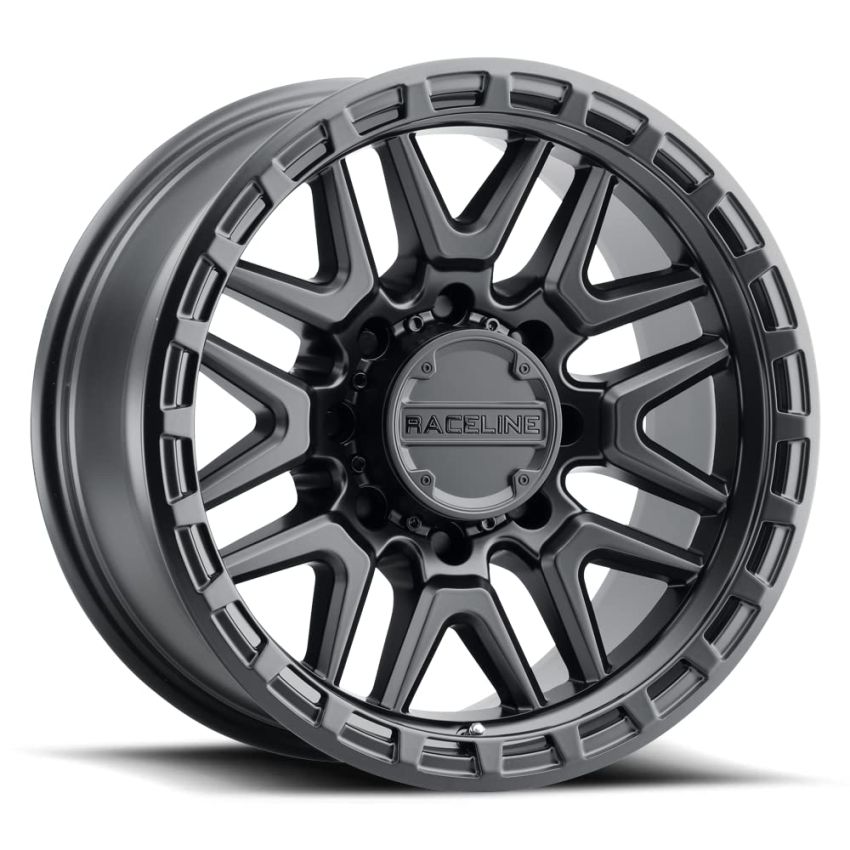 Raceline 953B Krank 17x9in / 8x170 BP / -12mm Offset / 125.2mm Bore - Satin Black Wheel