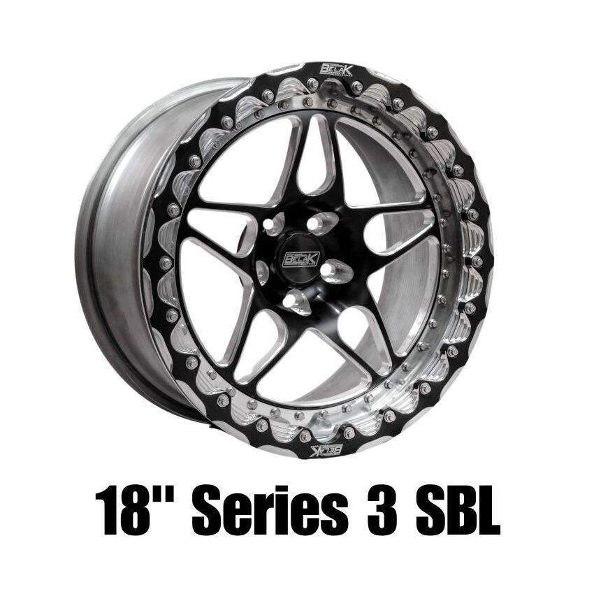 Belak Wheels 18065475S32BS-NBL Belak 18x6 / 2.75in BS / 5x4.75 BP / High Pad / Series 3 Wheel - Non-Beadlock