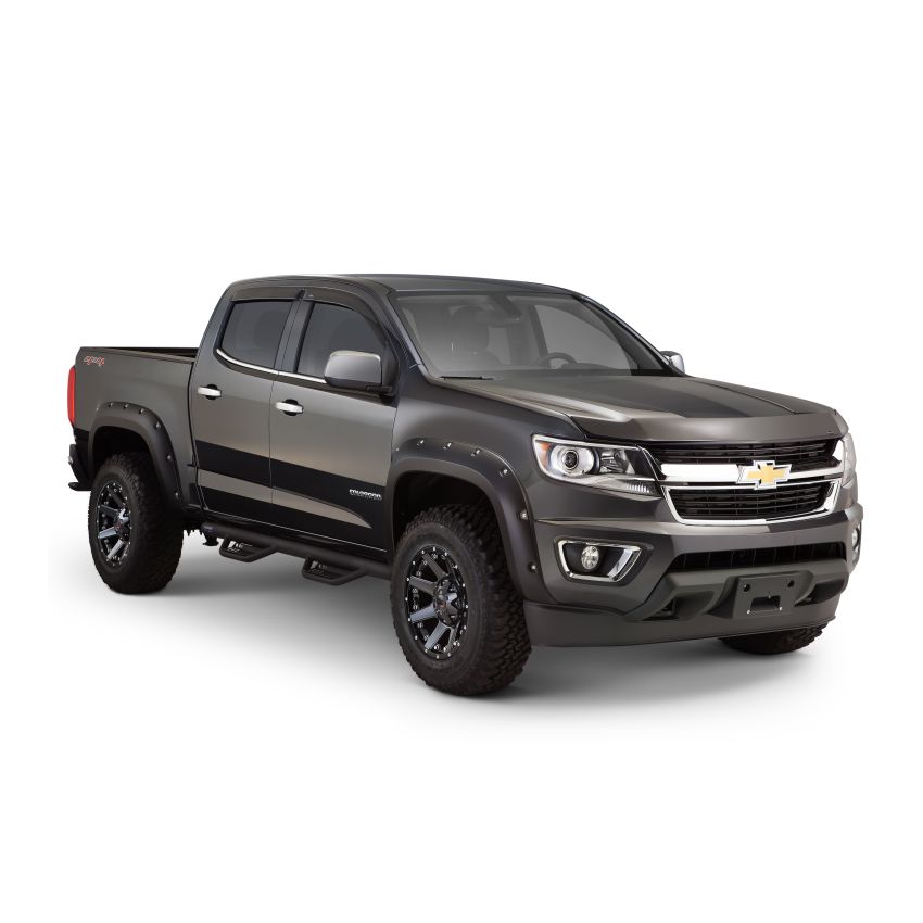 LUND 34641225 15-17 Chevy Colorado Crew Cab Terrain HX Step Nerf Bars - Black