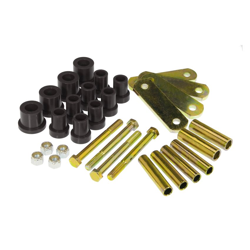 Prothane 4-1011-BL 60-74 Chrysler B & E Body HD Spring & Shackles Bushings - Black