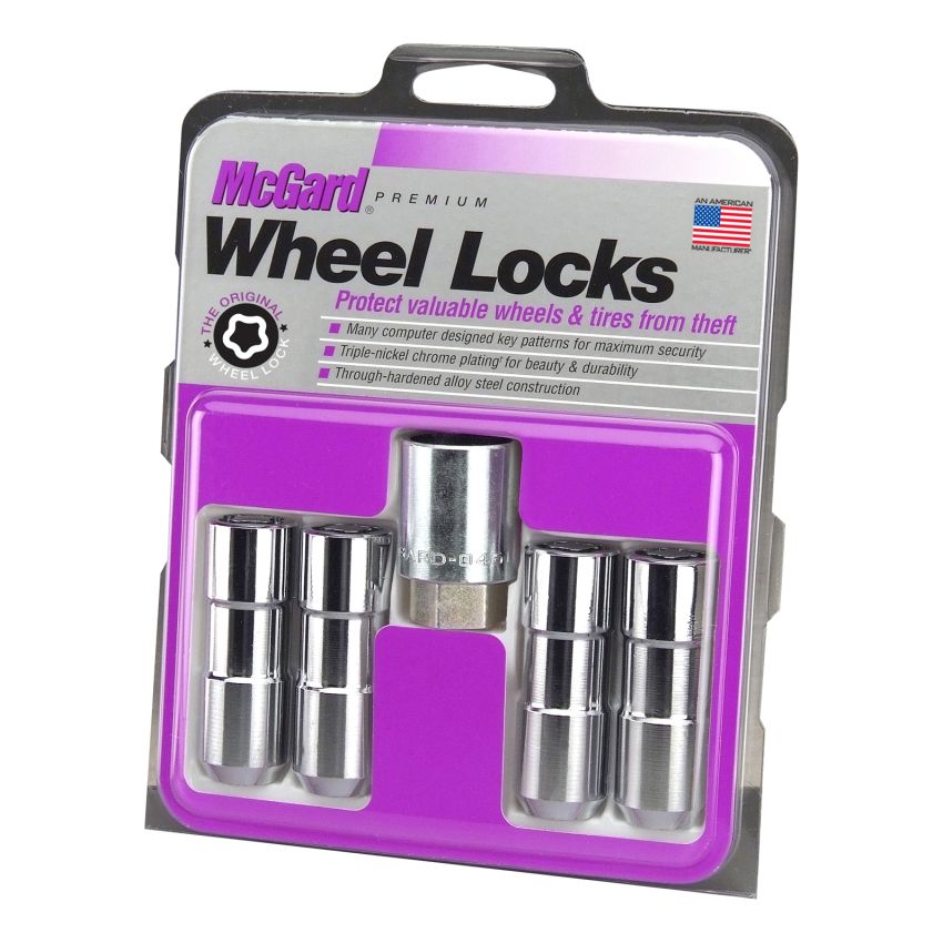 McGard Wheel Lock Nut Set - 4pk. (Cone Seat Duplex) 1/2-20 / 7/8 Hex / 2.5in. Length - Chrome