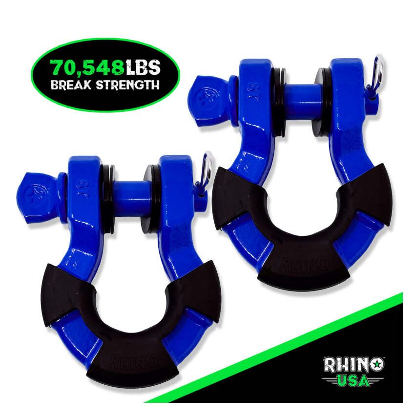 Rhino USA SUPERSHACK-BLU 8T Super Shackle 2-Pack (Blue)