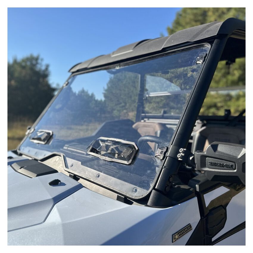 Seizmik 50-55317KIT 24+ Kawasaki Ridge Ranch Tool Less Windshield - Hardcoated