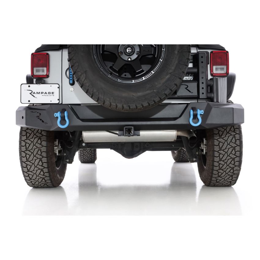 Rampage 99619 07-18 Jeep Wrangler JK (Incl. Unlimited) Trailguard Rear Bumper - Black