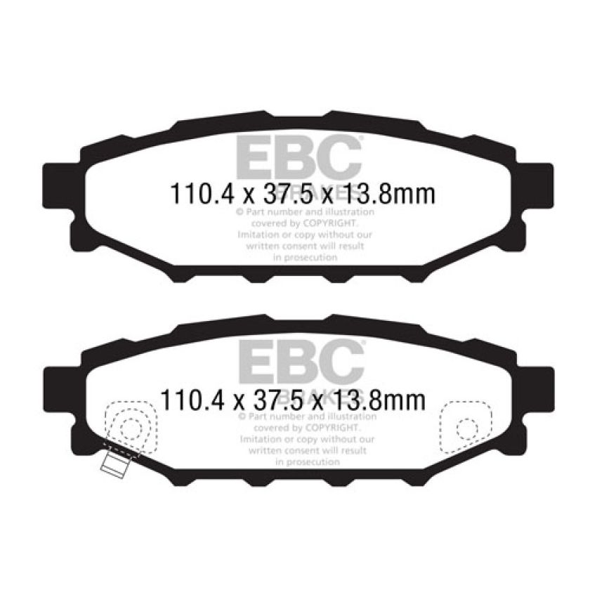 EBC UD1114 12+ Subaru BRZ 2.0 (solid rear rotors) Ultimax2 Rear Brake Pads