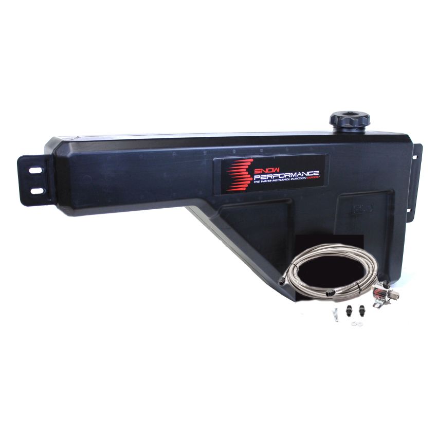 Snow Performance Water Tank Upgrade 10gal (w/Braided SS Line/Brackets/Solenoid/4AN Fittings)
