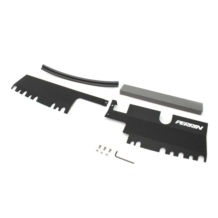 Perrin 15-21 WRX/STI Radiator Shroud (With OEM Intake Scoop) - Black