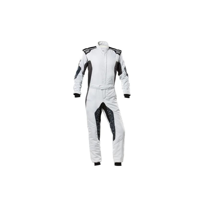 OMP RACING, INC. OMPIA0-1864-A01-089-52 TECNICA HYBRID OVERALL F IA 8856-2018 GRAY / BLAC