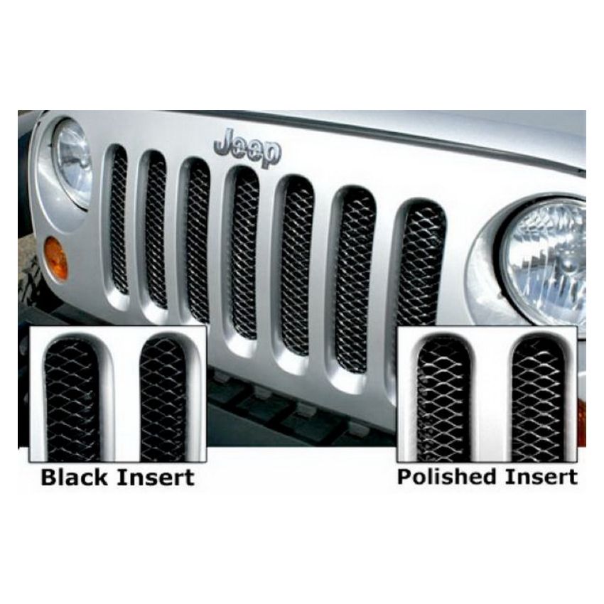 Rampage 2007-2018 Jeep Wrangler(JK) Grille 3D Single Piece - Black