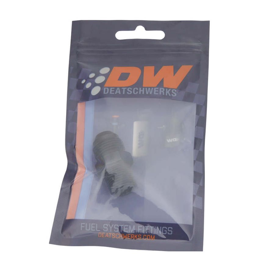 DeatschWerks 8AN Male Flare to 3/8in Male NPT Adapter - Anodized Matte Black