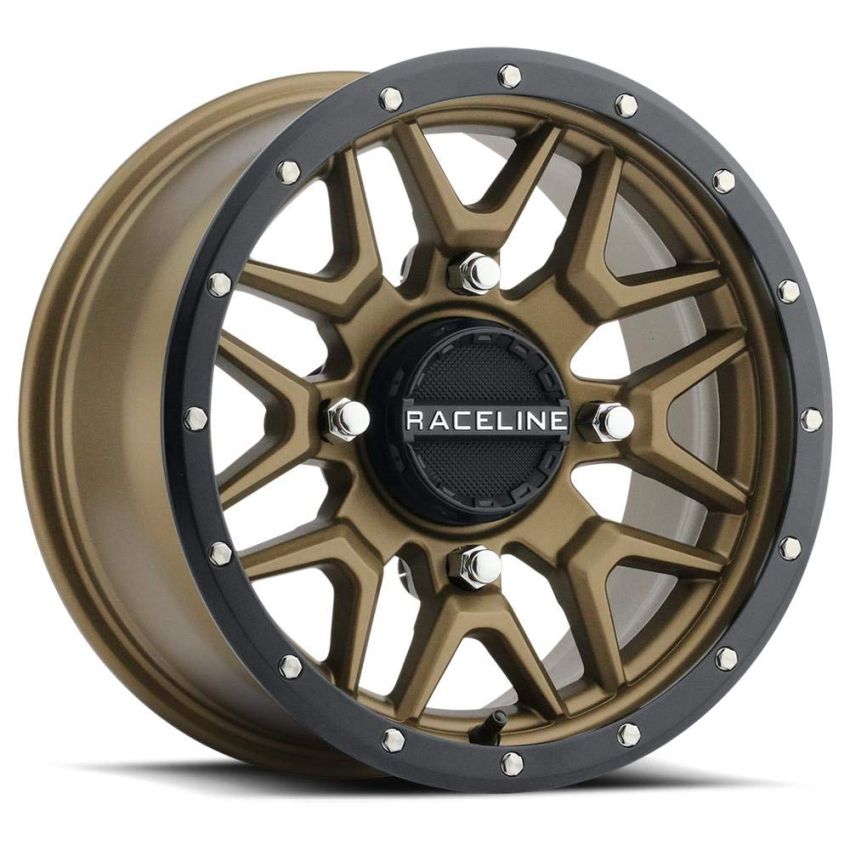 Raceline A94BZ Krank 14x7in / 4x156 BP / 10mm Offset / 132.5mm Bore - Bronze & Black Lip Wheel