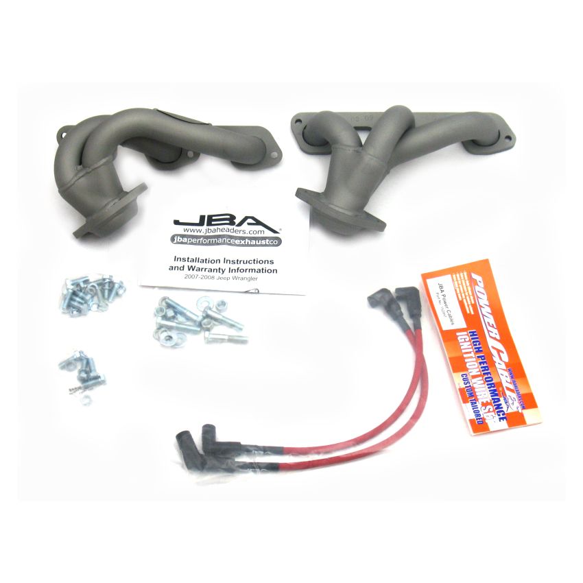 JBA 07-11 Jeep 3.8L V6 1-1/2in Primary Ti Ctd Cat4Ward Header