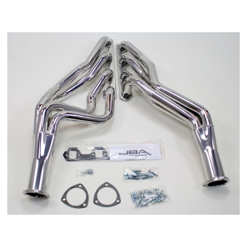 JBA 65-73 Ford Mustang 260-302 SBF 4 Speed C4/C6/AOD 1-3/4in Primary Silver Long Tube Header