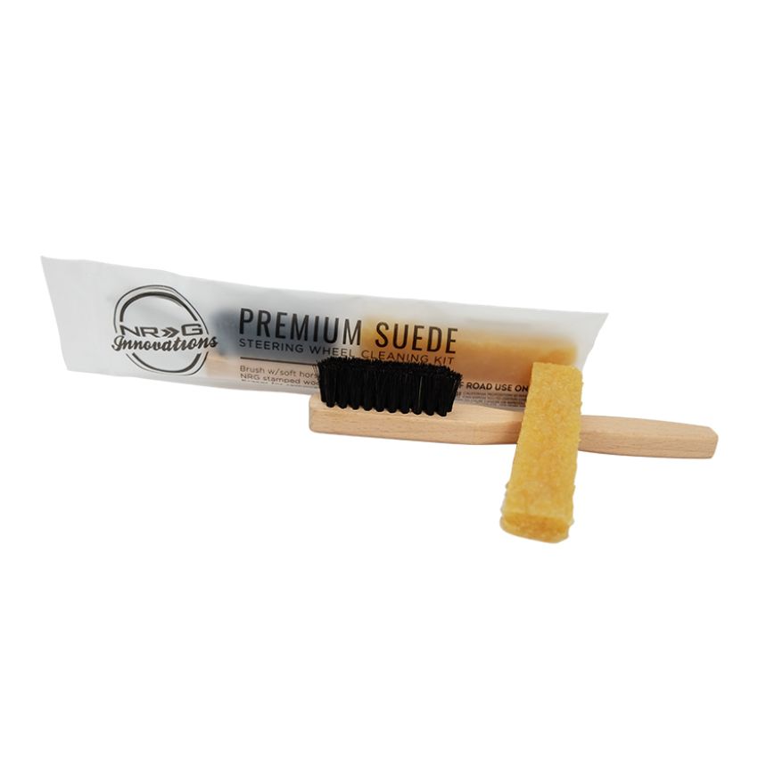 NRG SCK-001 Suede Steering Wheel Cleaning Kit- Including Eraser and Horse Brush