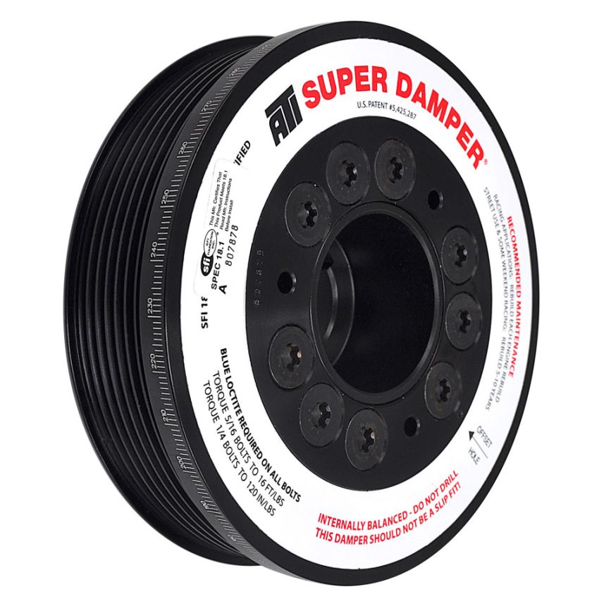 ATI ATI918477 Damper - 5.67in - Alum - 7 Grv - Honda K20 - Street - 02+ 2.0L - Civic Type-R / Acura RSX - 1Pc