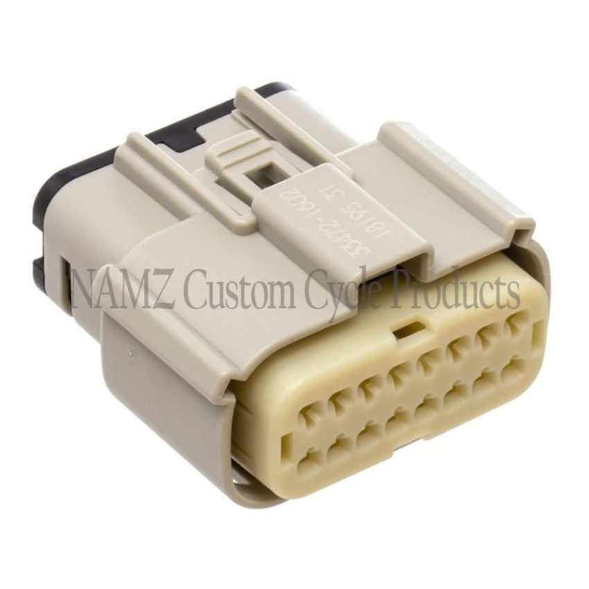NAMZ NM-33472-1602 07-22 Glide Main Harness Molex MX-150 16-Position Female Connector - Grey (HD 72491-07GY)