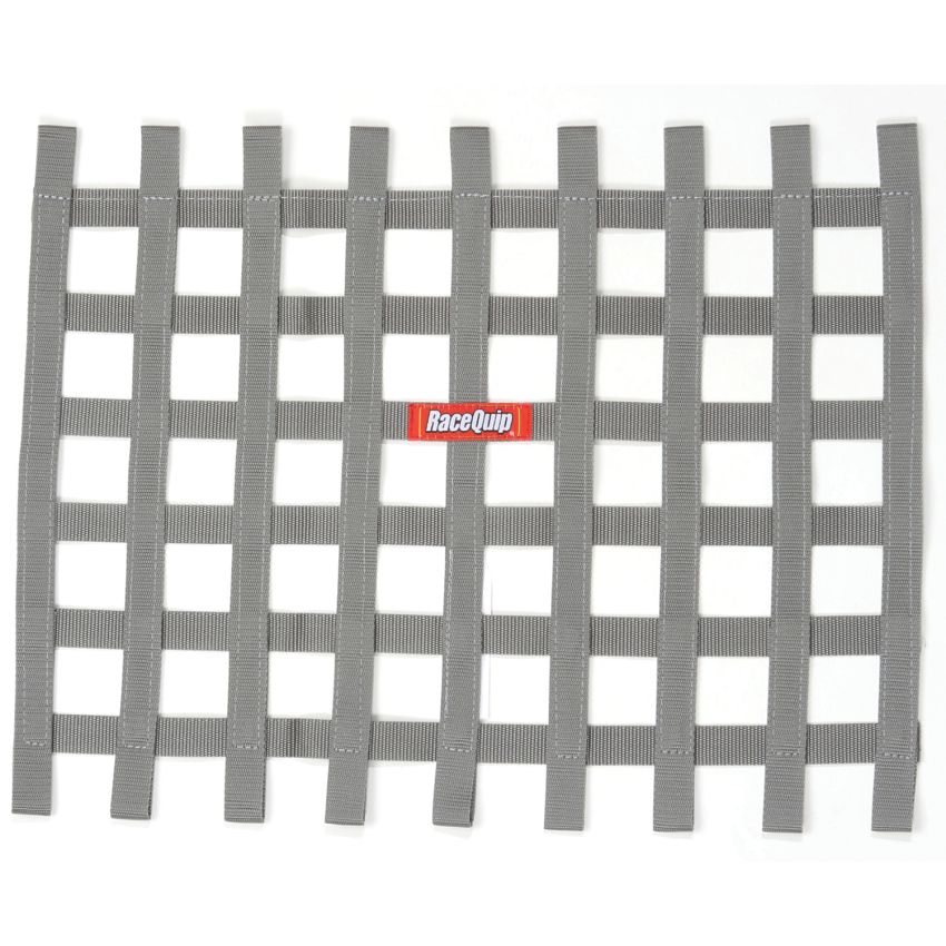 RACEQUIP RQP721065 Ribbon Window Net Platinum Non-SFI 18 x 24
