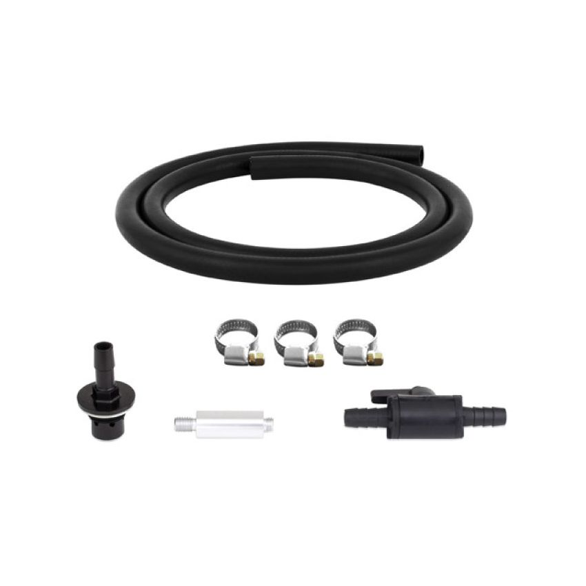 Mishimoto Compact Baffled Oil Catch Can Petcock Drain Kit w/ Metal Drain Fitting