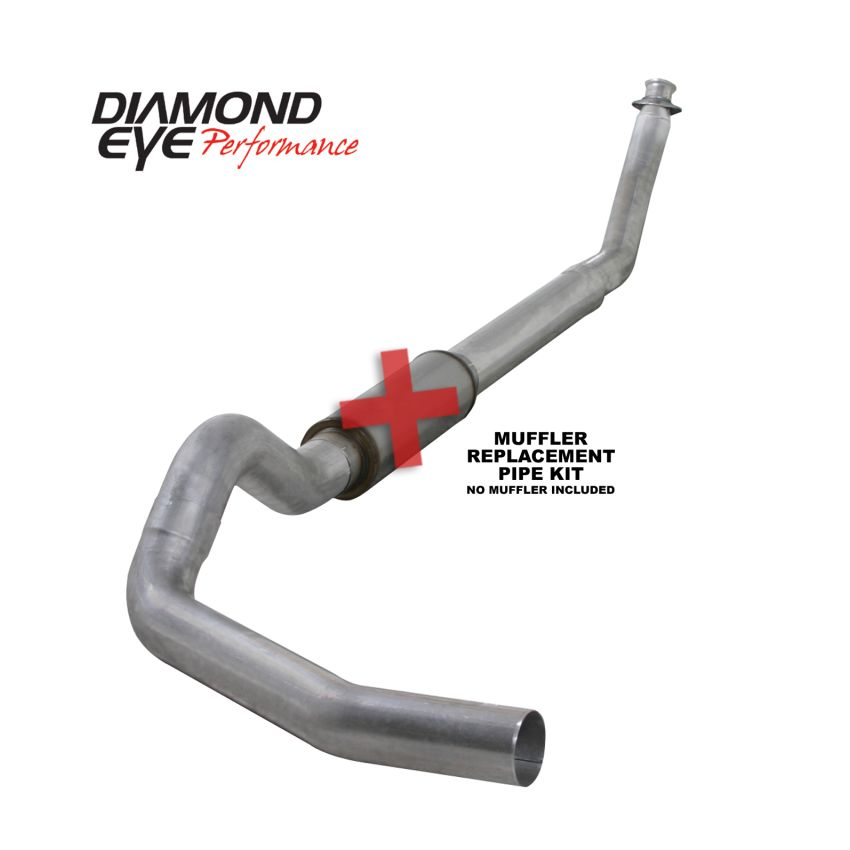 Diamond Eye Performance K5216A-RP Diamond Eye KIT 5in TB SGL MFLR RPLCMENT PIPE AL: 94-02 DODGE CUMMINS 5.9L W/ RP #510220