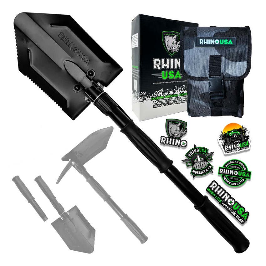 Rhino USA RNO-ETOOL-3 Straight Handle Recovery Shovel W/Pick