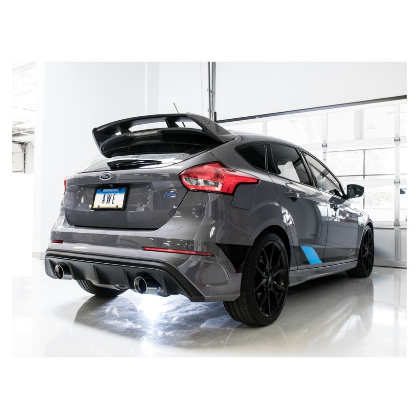 AWE Tuning 3025-33024 Ford Focus RS SwitchPath Cat-back Exhaust - Diamond Black Tips